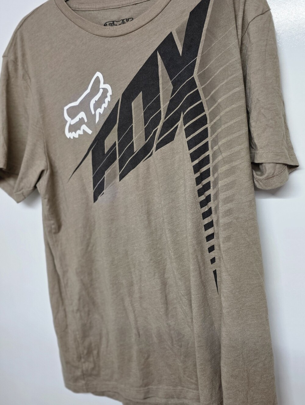 Fox Tan Short Sleeve Tee with Black & White Logo
